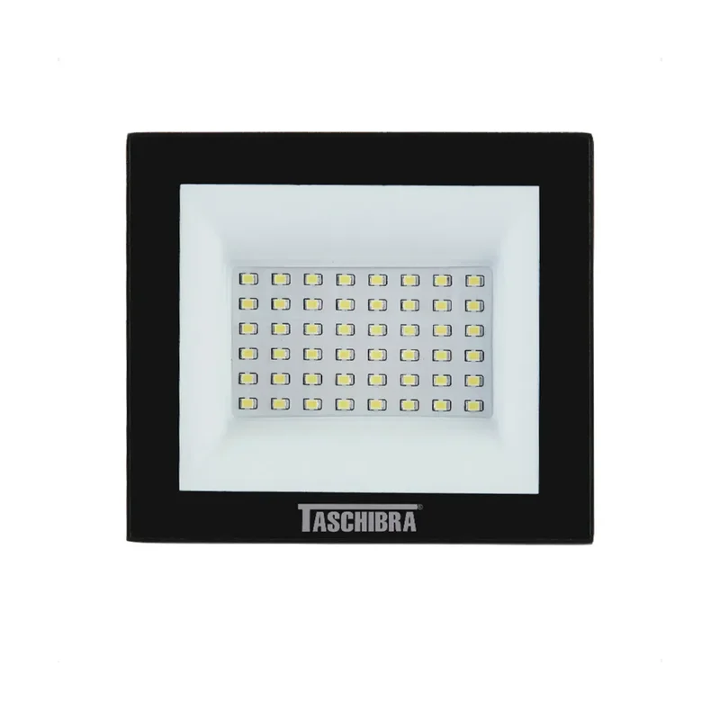 Refletor 50W 6500K Slim Preto Taschibra