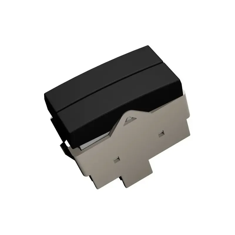 Módulo Inter Duplo Simples Fosco Clean Ebony 21792