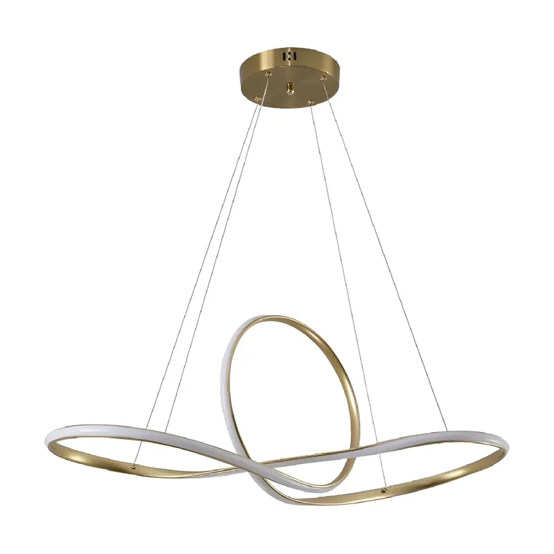 Pendente Surel 48W 100CM 3000K 224 BIV DF Dourado Fosco