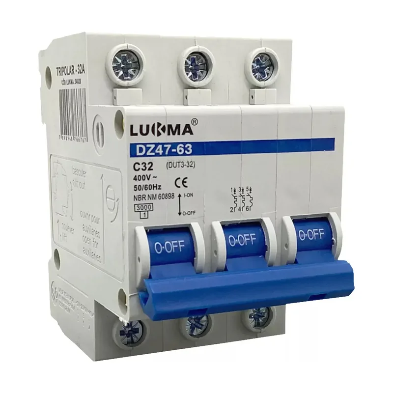 Lukma LK-32 Mini Disjuntor 3 Polos 32A