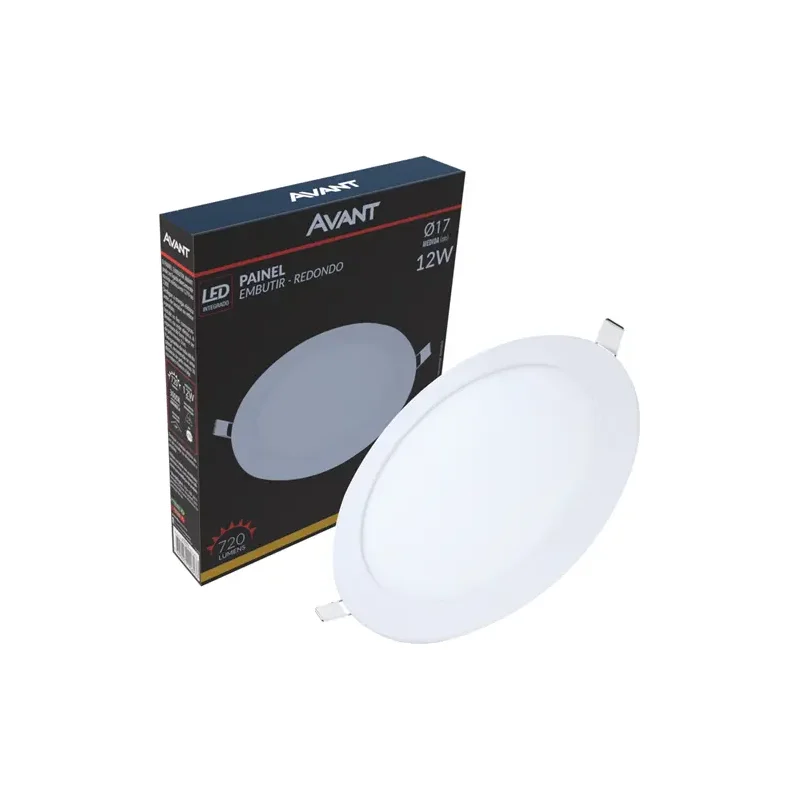 Plafon Embutir Redondo Branco 12W LA 3K CTB