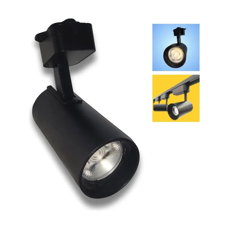 Spot UP Difuso para Trilho AL 330 mm 20W Bivolt 3.000K - Preto - (39203001)