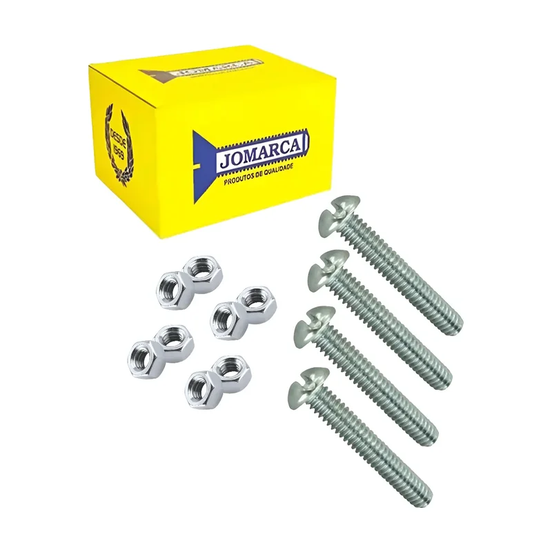 Cartela Parafuso MAQ 5/32 x 3/4 Redonda com Porca