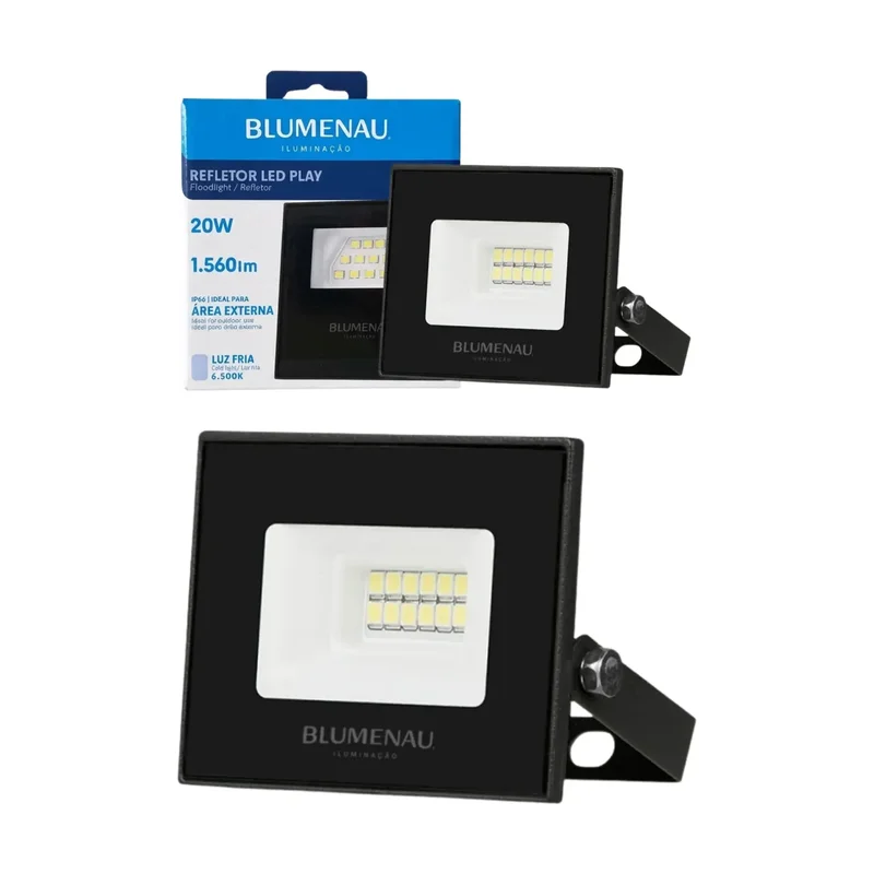 Refletor 20W 6500K Preto 78206000 Blumenau