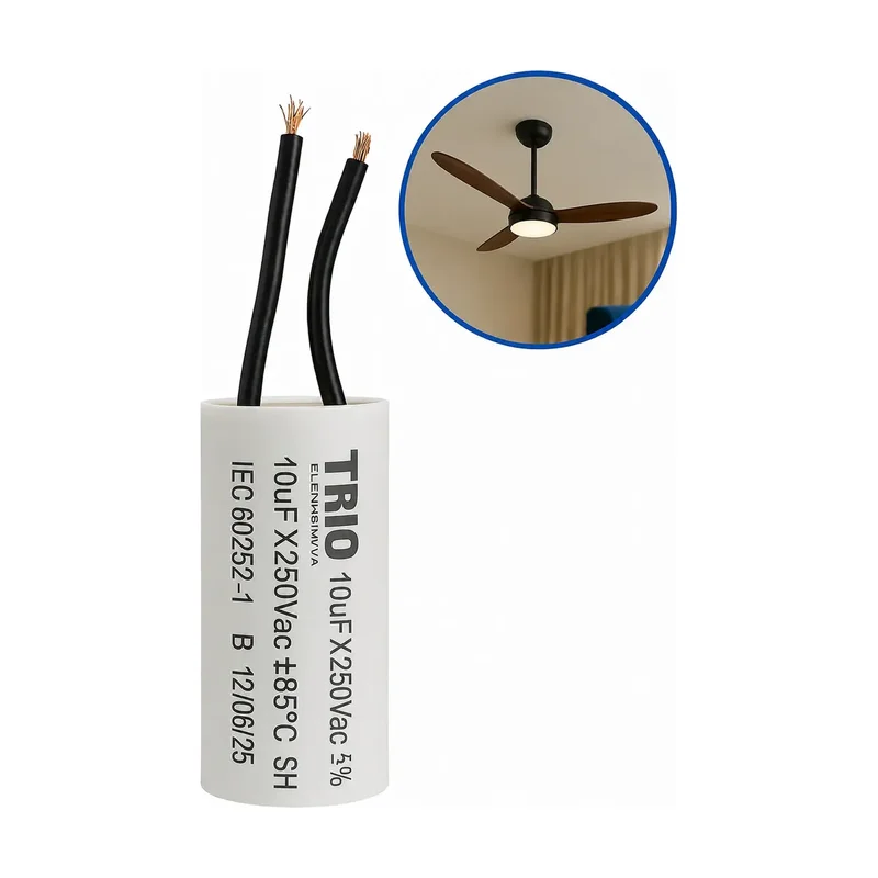 Capacitor 2 Fios 10 UF Trio