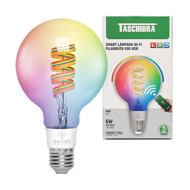 Lâmpada Smart G95 6W 470LM 100-240V CCT - (60082000) - Base Icms St: 0,00 - Valor Icms St: 0,00