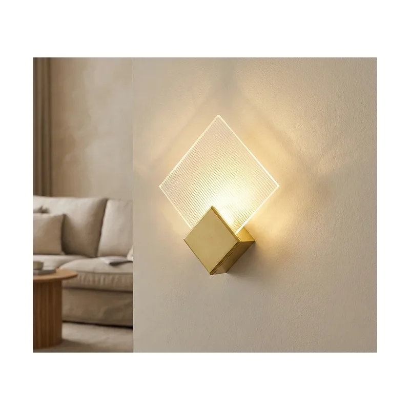 Arandela Clareza Acril 3W 3000K Dourado Embuled