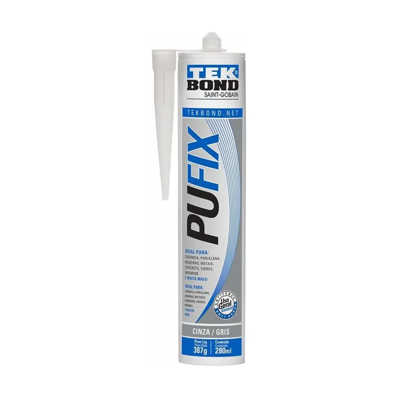 Adesivo Selante PU40FIX 280ML/387GR Cinza TEK Bond