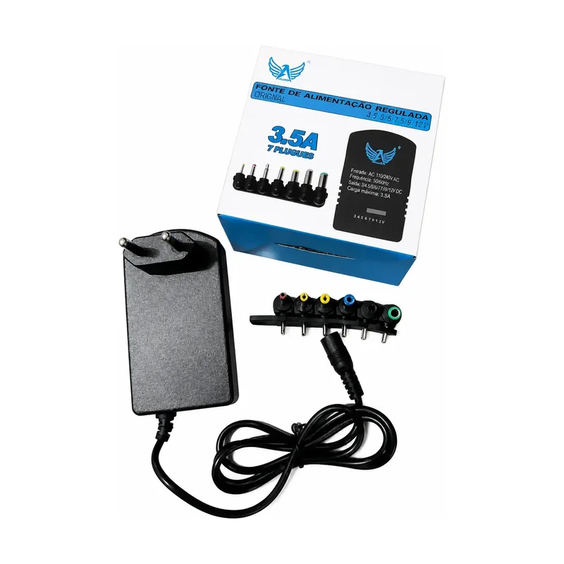 Fonte de Alimentacao 3,5A 7 Plugues 30/42W Atomo