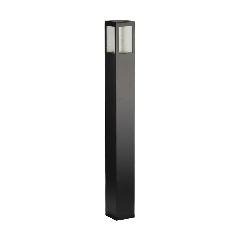 Balizador Garden Alum Lente Verde 700 mm Preto Fosco