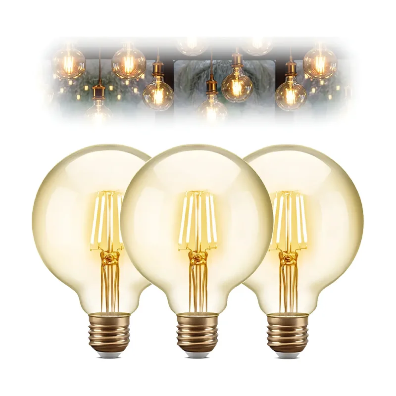 Lâmpada LED Filamento Vintage Globo G95