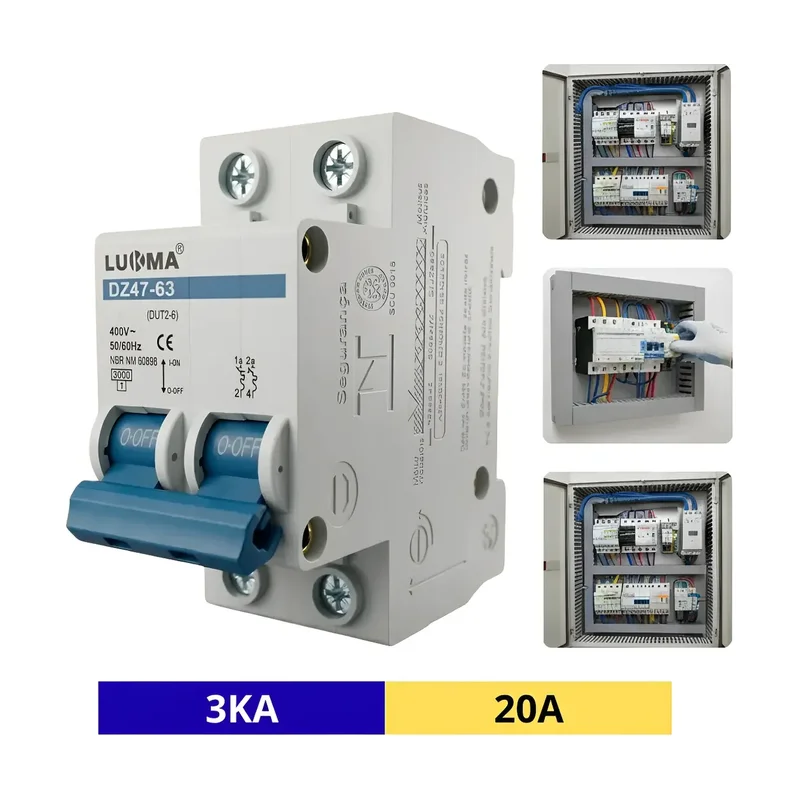 Disjuntor DIN Lukma Bipolar 20A