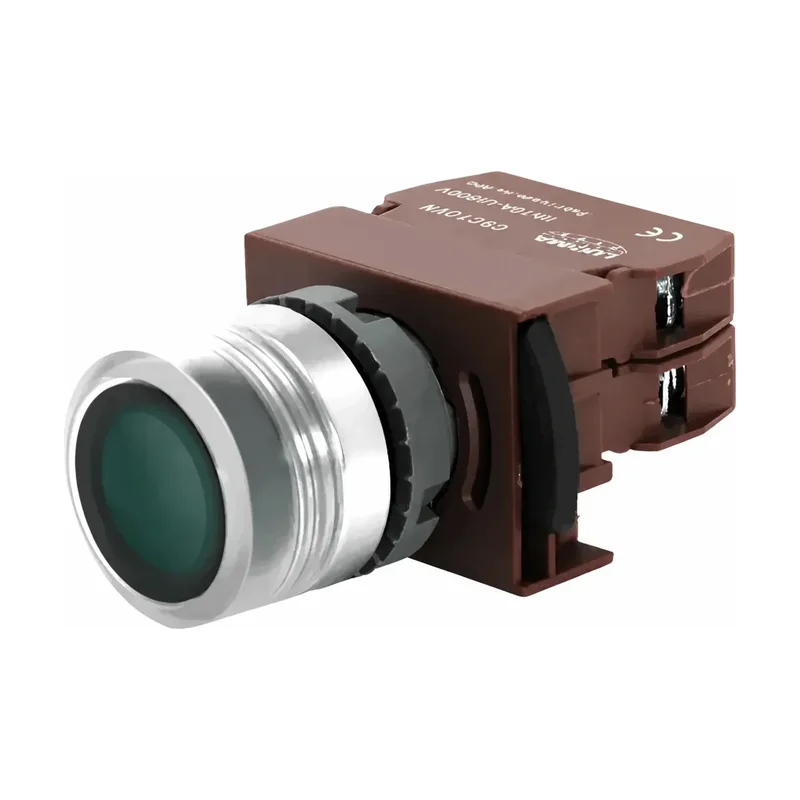 Botão LK6 Pul/ilum LED Verde na C2PIF Lukma