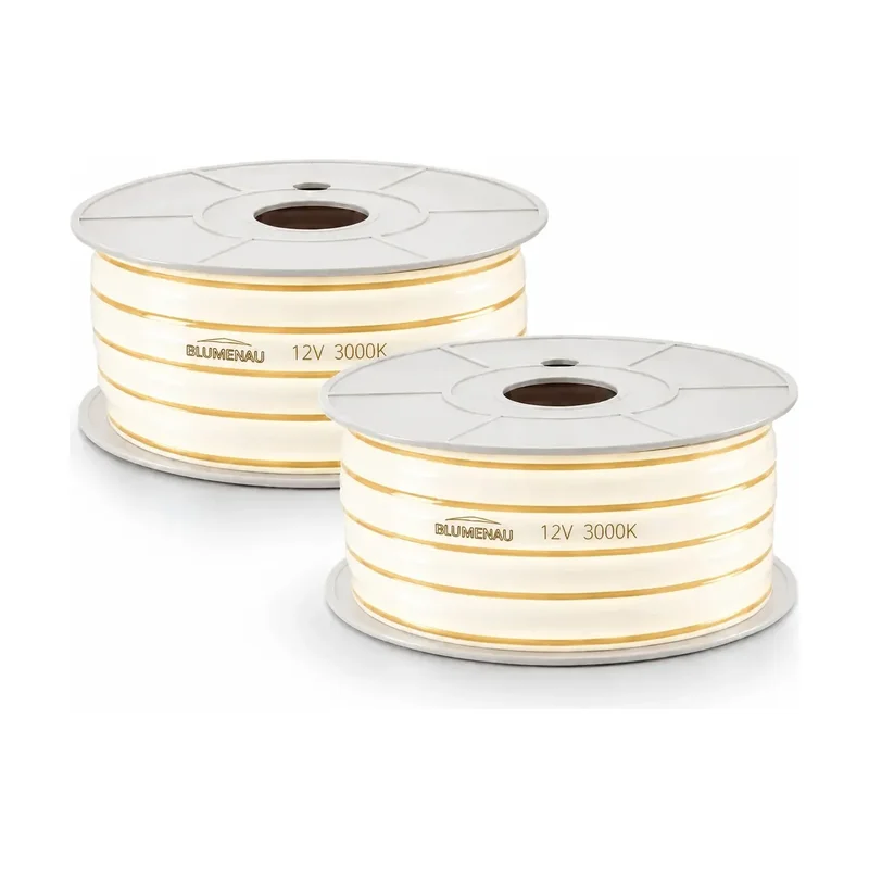 Fita de LED Neon Slim 8W/M 120 Leds IP65 12V 3.000K