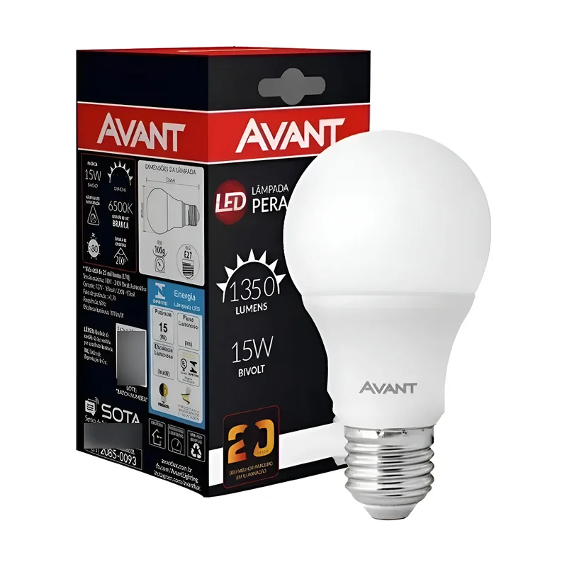 Lâmpada Bulbo LED 15W Fria 6.5K Bivolt- Kian