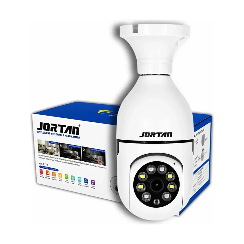 Câmera Lâmpada Robo Wi-fi Jortan com Aplicativo Yoosee Branco
