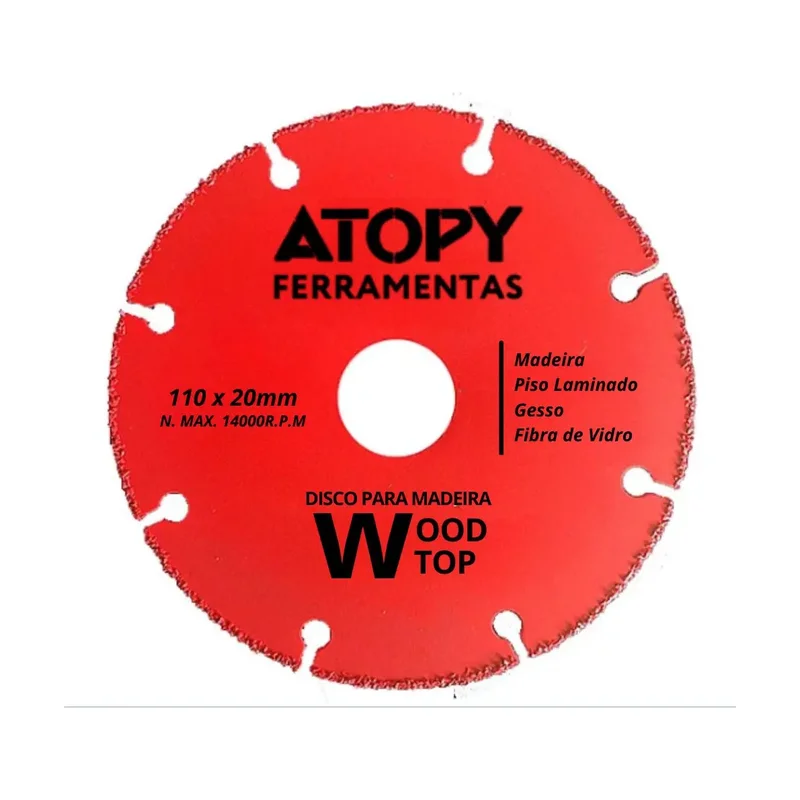 Disco Serra Circular Madeira 4.3 8" (110MM) x 20.0 mm Atopy