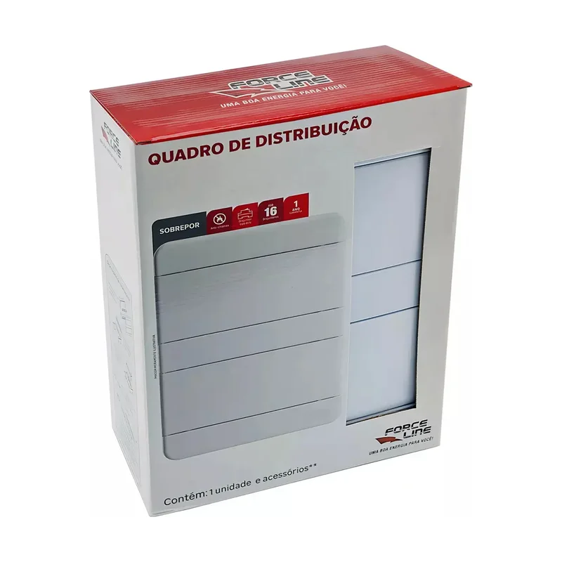Quadro Force LI Sobrepor P/16 Disjuntores PVC