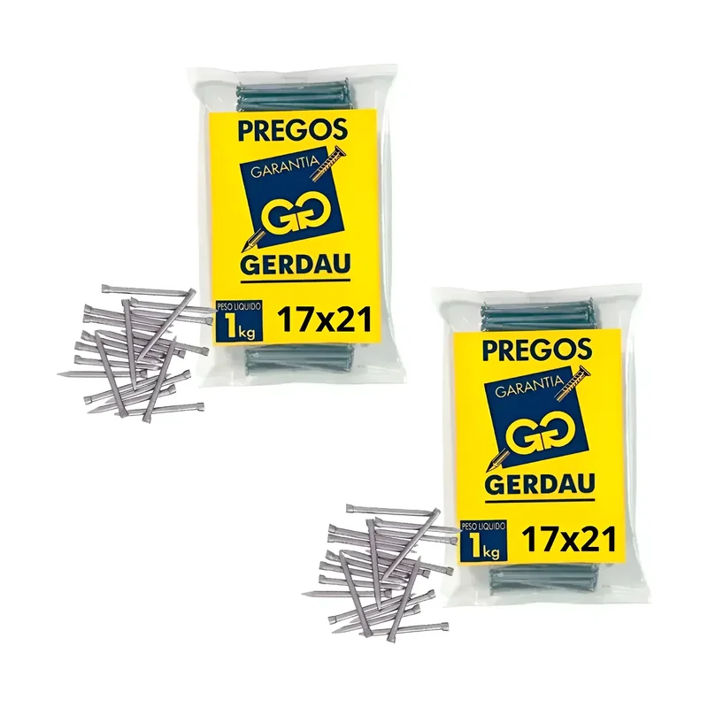 Cartela Prego Aço com Cabeça 17 x 21