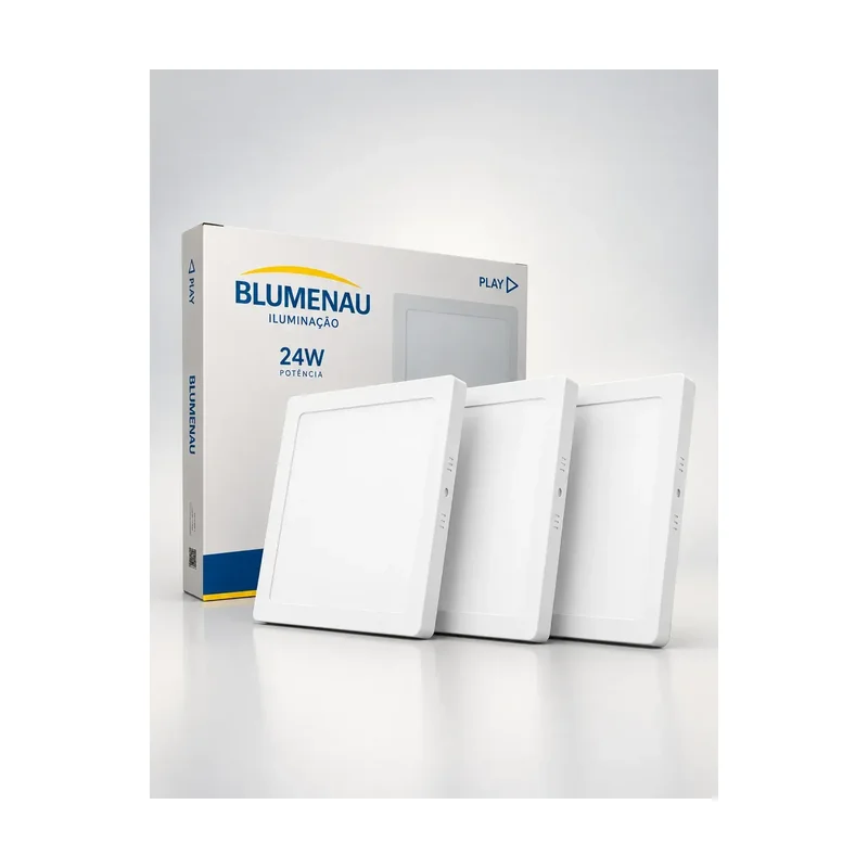 Painel LED Sobrepor Quadrado 24W Frio 6.5K - Blumenau