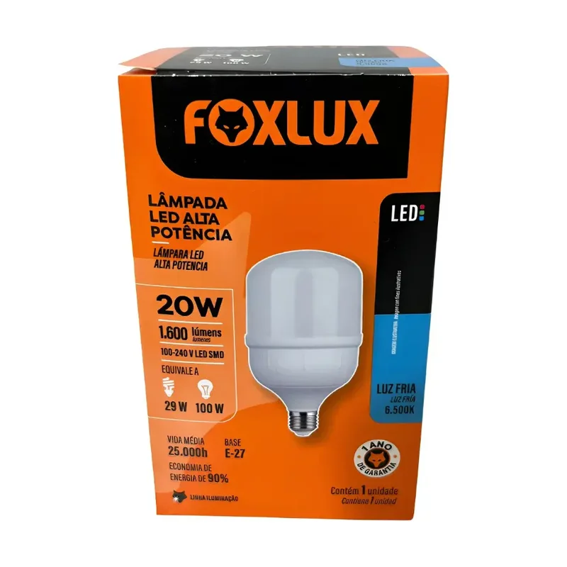 Lâmpada 20W BIV 3000K E27 - Foxlux