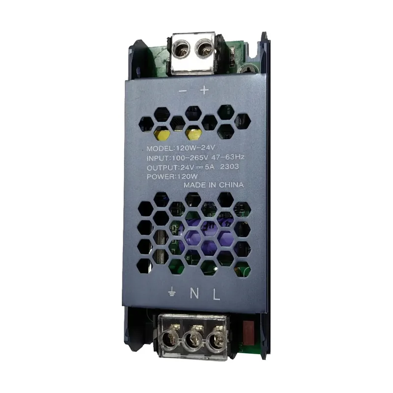 Fonte Driver Slim 24V 5A 120W Bivolt IP20 para Fita LED Luckfoyu