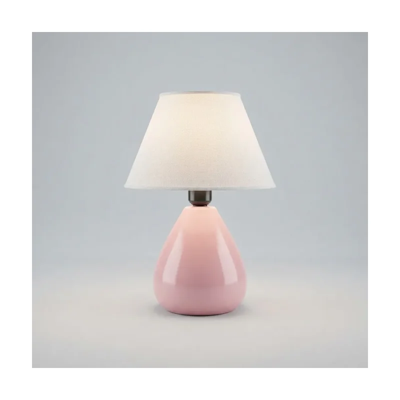 Abajur Luminária Sala Quarto Moderno Rosa