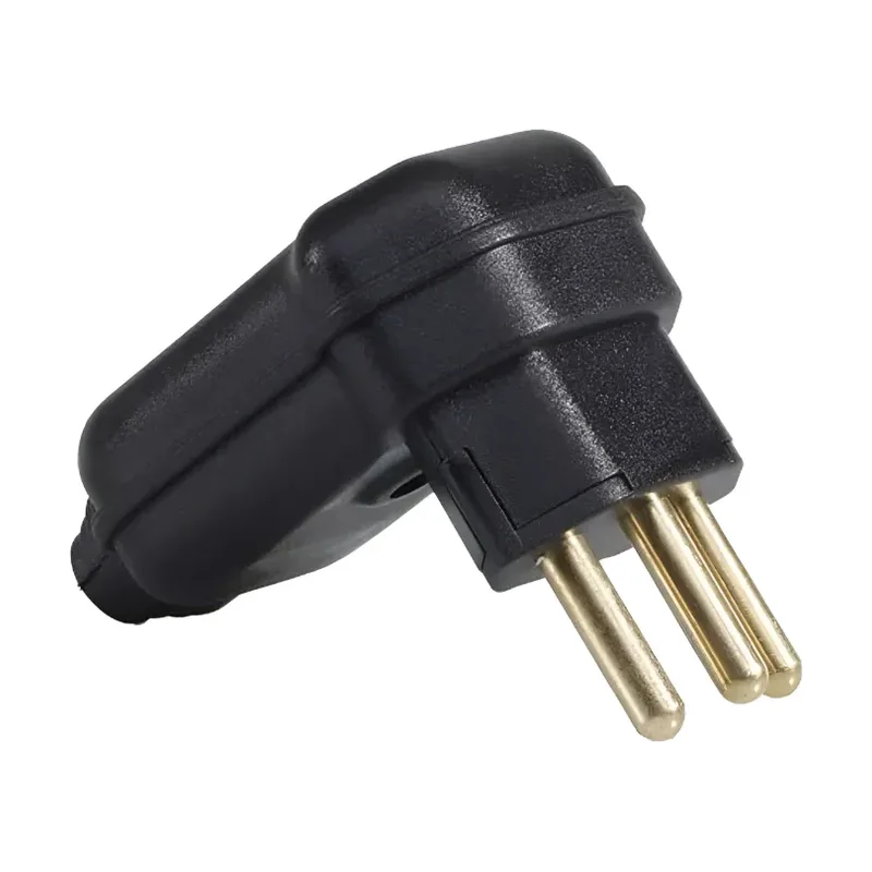 Pino Macho L 90° 2P + T 10A Reforcado Preto Margirius