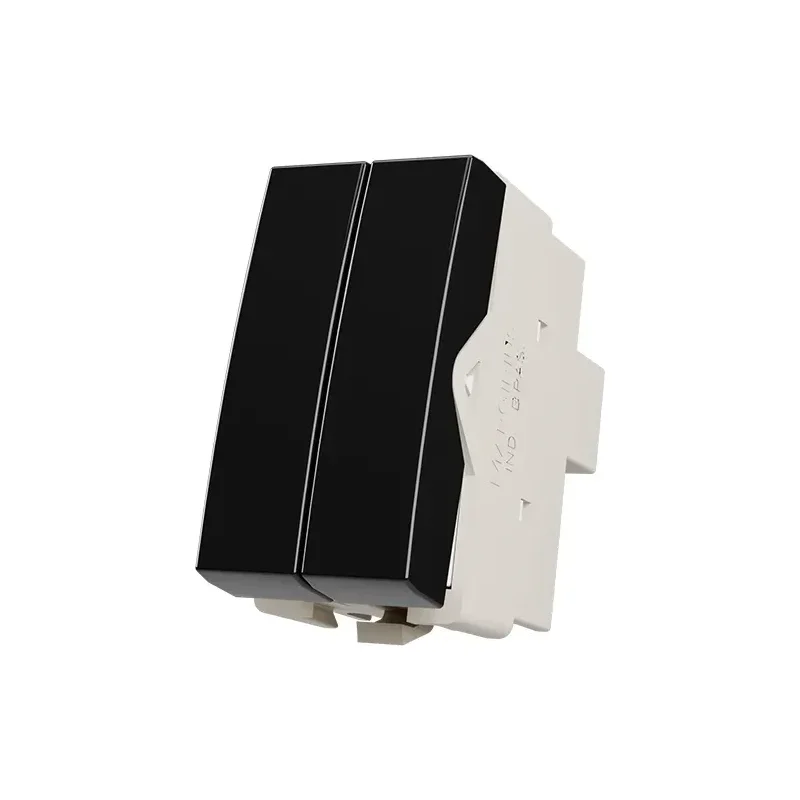 Módulo Inter Duplo Paralelo Fosco Clean Ebony 21810
