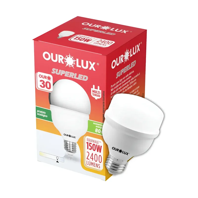 Lâmpada 30W 3000K Ouroluz