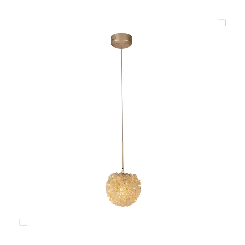 Pendente LED Cristal Globo com Dourado VL Lighting