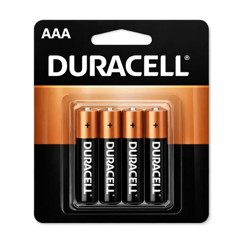 Pilha Alcalina AAA com 4 Duracell