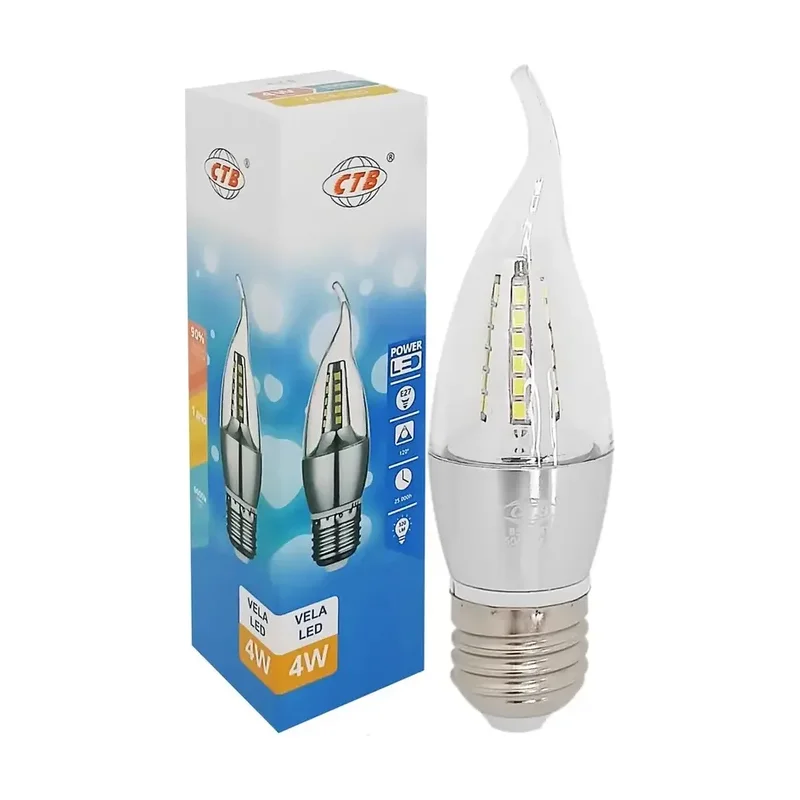 Lâmpada LED Vela Bico 4W E27 3000K CTB