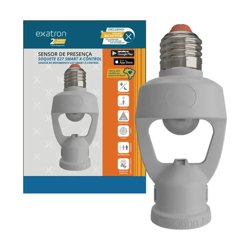 Sensor de Presenca E-27 Smart X-control Exatron