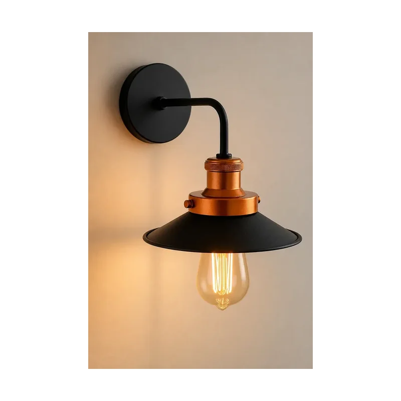 Arandela Nordic Retro Vintage Industrial E27 Parede Alumínio