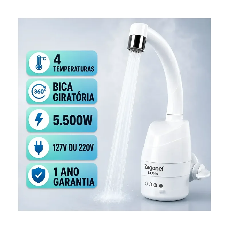 Torneira Luna 4 Temperatura 5500W 220V B