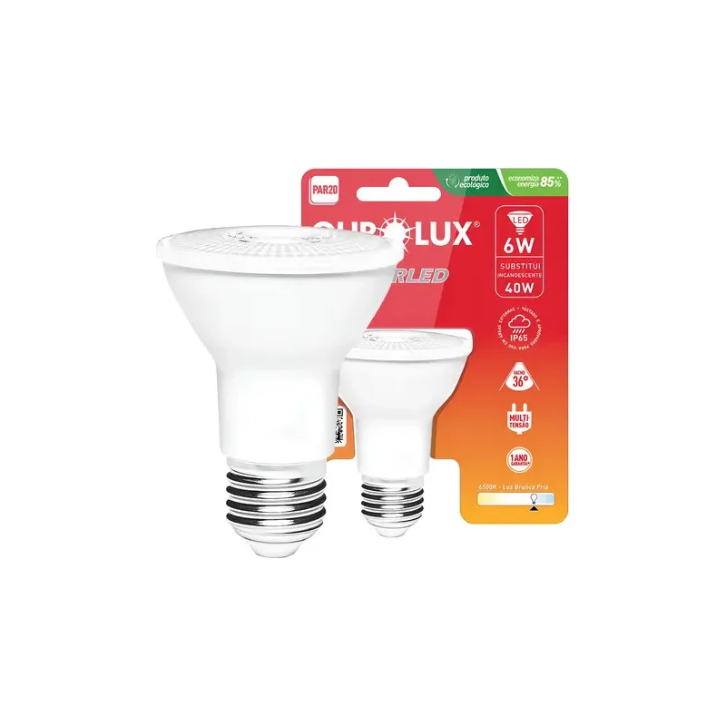 Lâmpada PAR20 6W 6500K Ourolux