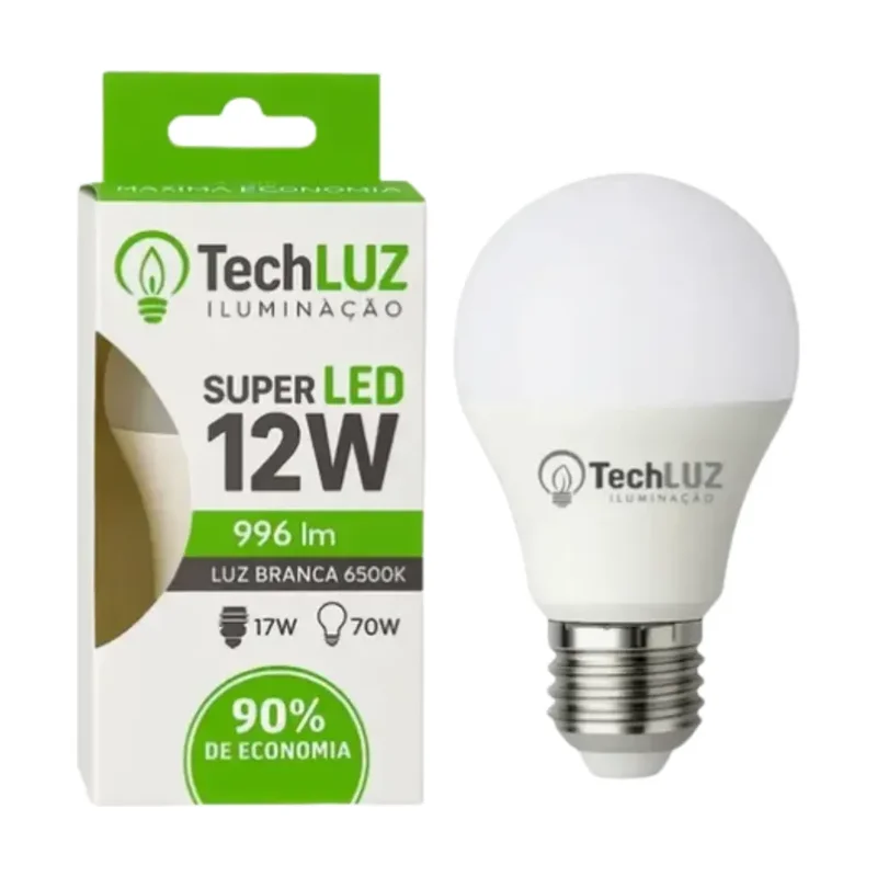 Lâmpada LED 12W 6500K Techluz