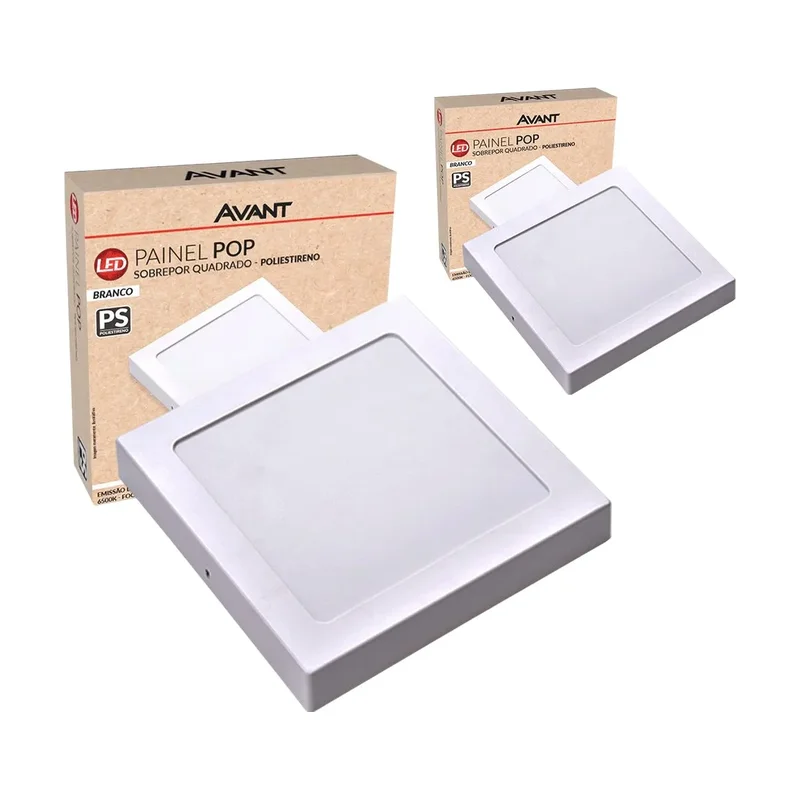 Painel LED Sobrepor 12W BIV 6500K Quadrado