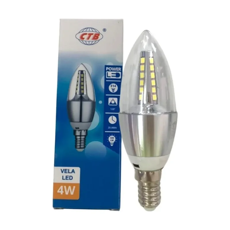 Lâmpada LED Vela Bico 4W E14 3000K CTB