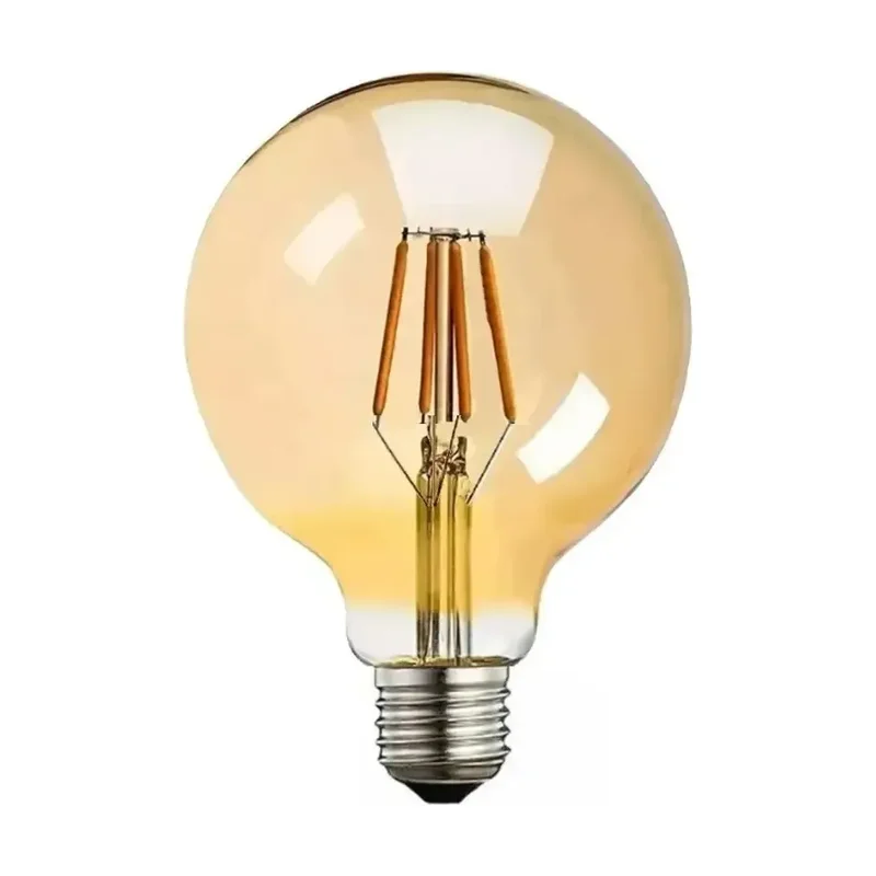 Lâmpada LED Filamento G80 Vitoria 4W Bivolt Ambar E27