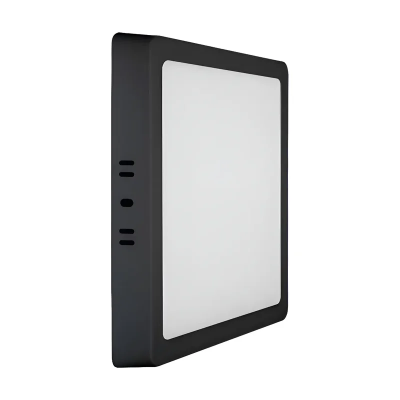 Plafon Sobrepor Quadrado 18W 6.500K Preto Blumenau
