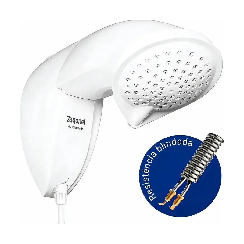 Ducha ND Blindada Eletr 6500W 220V Branca