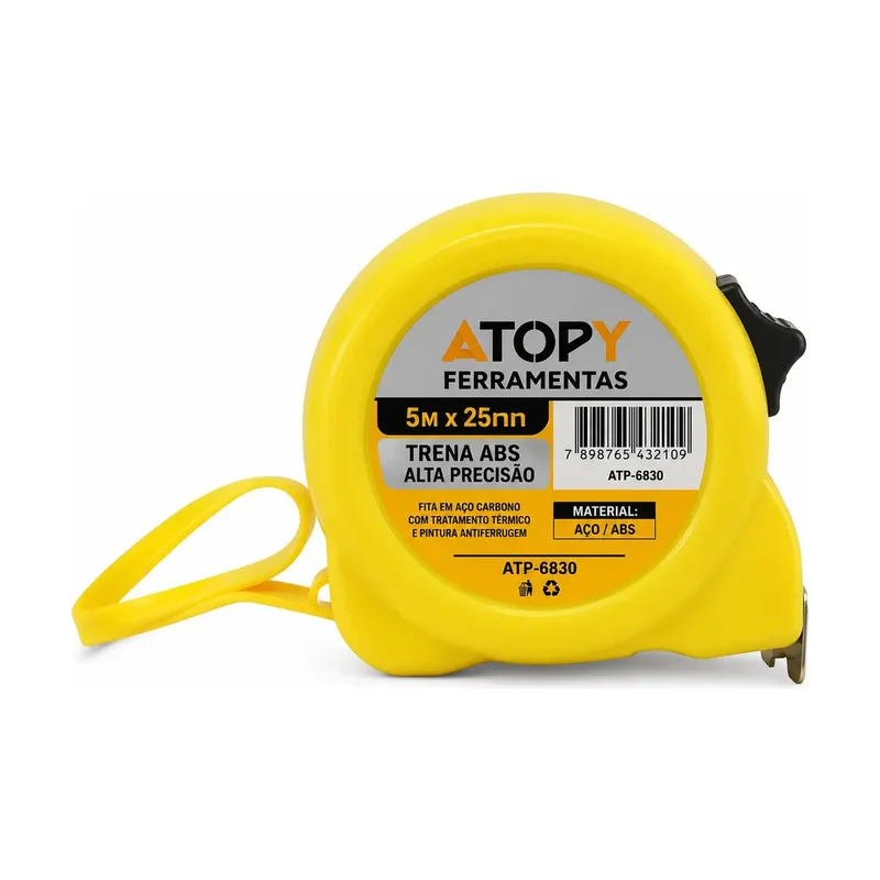Trena ABS 7.5M x 25 mm Transparente Resistente - Atopy