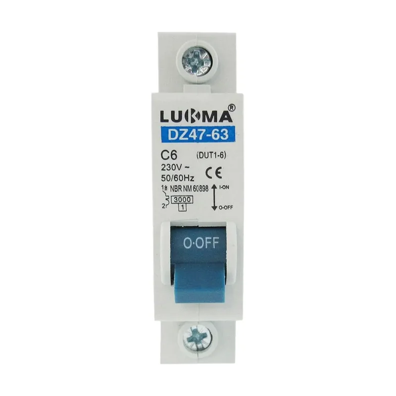 Disjuntor DIN Lukma Unipolar 6A